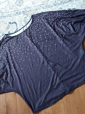 Embellished Black Sparkle Top